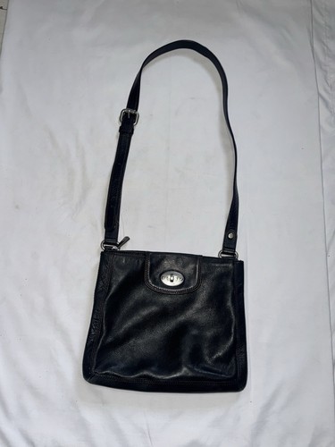Black vintage fossil - black, leather