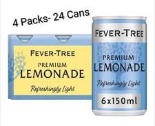 Fever-Tree Light Premium Lemonade 6x150ml (Pack of 4, Total 24 Cans)