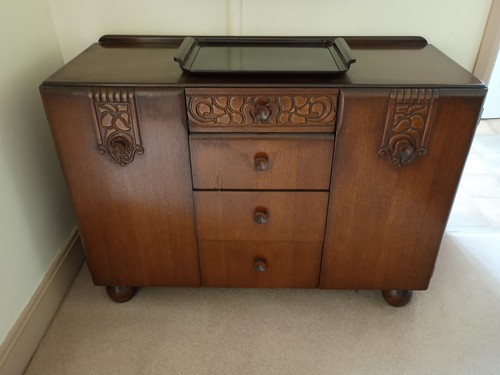 Vintage oak sideboard 1940s - vintage,