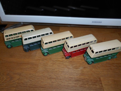 Five dinky double decker - five, buses