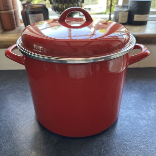 Vintage large red - large, enamel