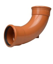 OSMA Underground Push Fit PVC 90° 110mm Long Radius Bend Double Socket