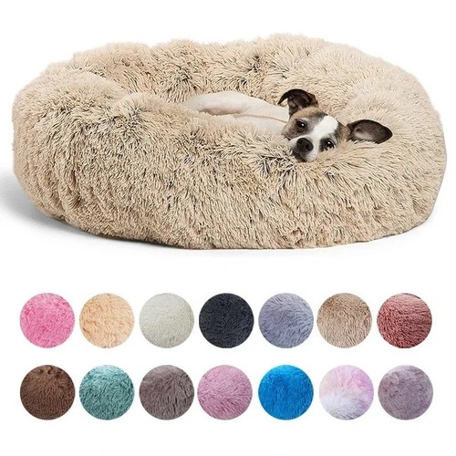 Round plush dog bed - super, soft