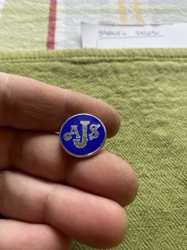 Vintage ajs motorcycle enamel - ajs,
