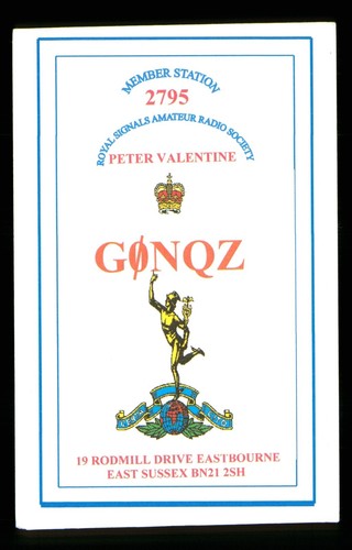Qsl card radio - radio, g0nqz
