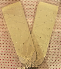 Ivory satin Fingerless gloves