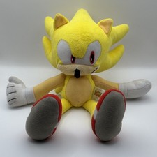 TOMY Super Sonic The Hedgehog - Plush T22398/T22538 Sega 12" Inch Rare 
