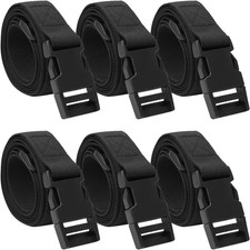 6 Pcs Black Suitcase Straps