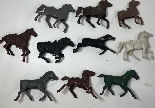 Vintage toy horses - horses, plastic