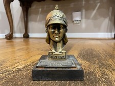 Vintage 1925 - 1937 Minerva With Griffin On Helmet Hood Radiator Ornament Emblem