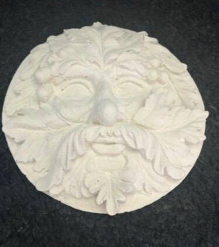 Round green man wall plaque - wall,