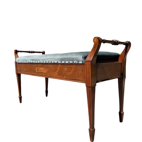 Edwardian piano stool - edwardian,