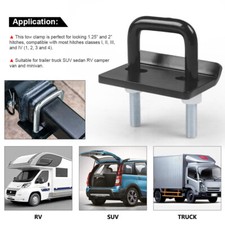 2pc U Bolt Trailer Hitch Anti Rattle Stabilizer Tightener Lock Down Towing Clamp