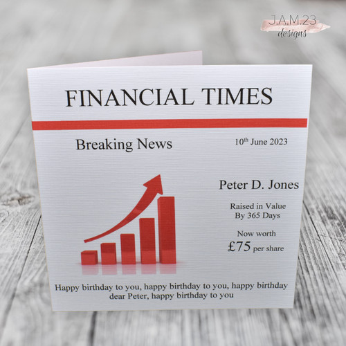 Personalised male newspaper - personalised, 'newspaper'