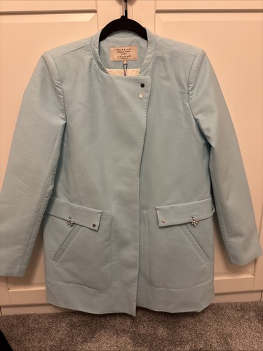 Zara trafaluc light blue coat - trafaluc,