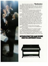 1989 Technics Digital Ensemble Electronic Piano Vintage Print Advertisement