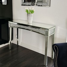 Silver Mirrored Console Table