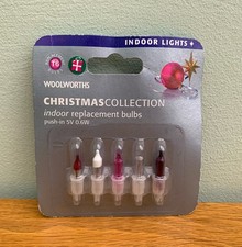 Woolworths Christmas Lights Indoor Replacement Bulbs T6 Push-In 5V 0.6W 