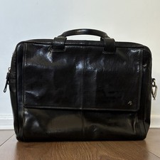 Visconti Black Leather Laptop