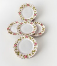 Shelley Side Plates Royalty   Bone China Pink Roses 7 Inch Authentic Vintage