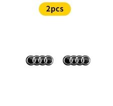 2x AUDI Badge Logo Emblem Sticker for keyfob 16 x 6mm Hq UK 