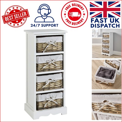 Chic white wooden chest - white,