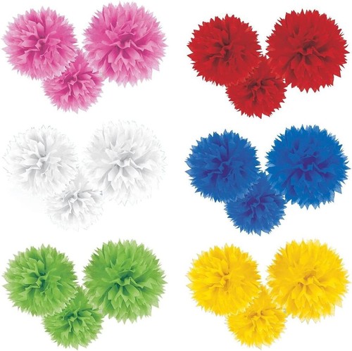 Paper decorative pom poms - decorative, pack