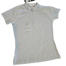 Lady Hagen Womens Sport SS Polo Shirt XS Rare Coin Gray UPF 50+ Activewear Top