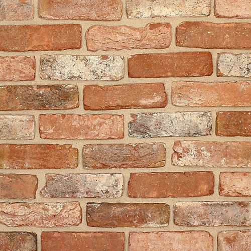 Reclaimed red brick slips - red,
