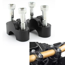 2x Black Handlebar Riser