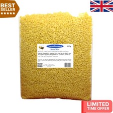 500g Golden Yellow Beeswax Pellets with Sweet Aroma - Versatile & Natural