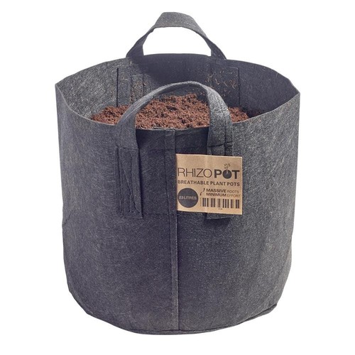 Rhizopot black fabric - black, grow