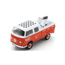 VOLKSWAGEN T2 DOKA "VINTAGE SCOOTER PARTS" WITH VESPA GS DIE CAST 1:43 Schuco Ca