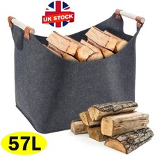 Heavy Duty Felt Log Bag Firewood Carrier Storage Wood Carrying Basket Tote Bag
