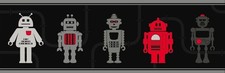 BLACK SILVER RED ROBOT BOYS