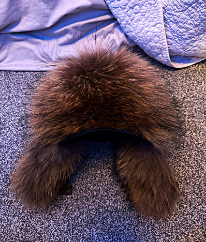 Black ushanka hat - ushanka,
