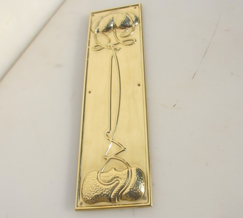 Brass finger plate push - brass,