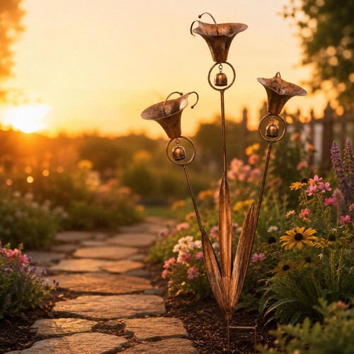 Rustic metal three calla - three,