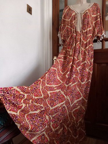 Vtg look indian block print - look,