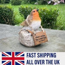 Robin on a Tree Stump Garden