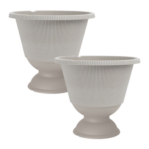 2pc plastic round - 2pc, grey