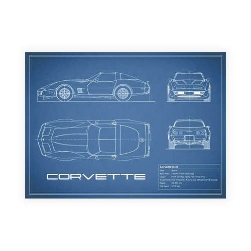 Rogan mark corvette blue - corvette, c3-blue