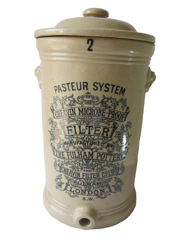 Antique fulham pottery glazed - antique,