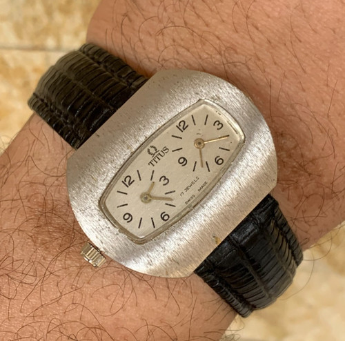 Vintage titus dual time watch - time,