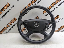 2004 MERCEDES SL500 R230 5.0 V8 BLACK LEATHER STEERING WHEEL MULTIFUNCTIONAL