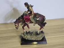 Native American Indian Chief on Horseback Academy Collection Figurine Ornament. 