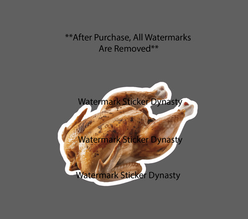 Rotisserie chicken sticker - chicken,