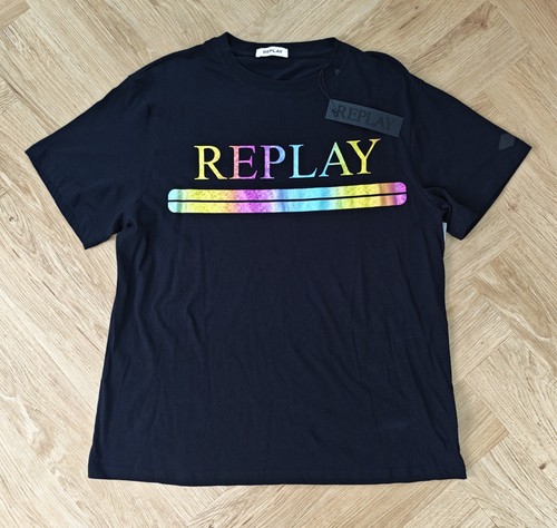 Replay mens shirt logo print - replay,
