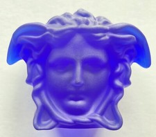 Rosenthal Versace Glass Paperweight Cobalt Blue Brand New Boxed NOW REDUCED