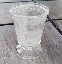 VTG EAPG ADAMS & CO EGYPTIAN SPHINX PATTERN GLASS SPOONER